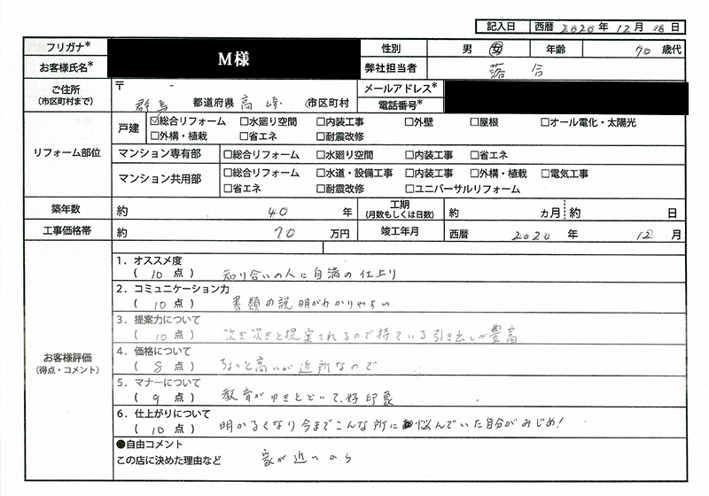  M様(群馬県高崎市)