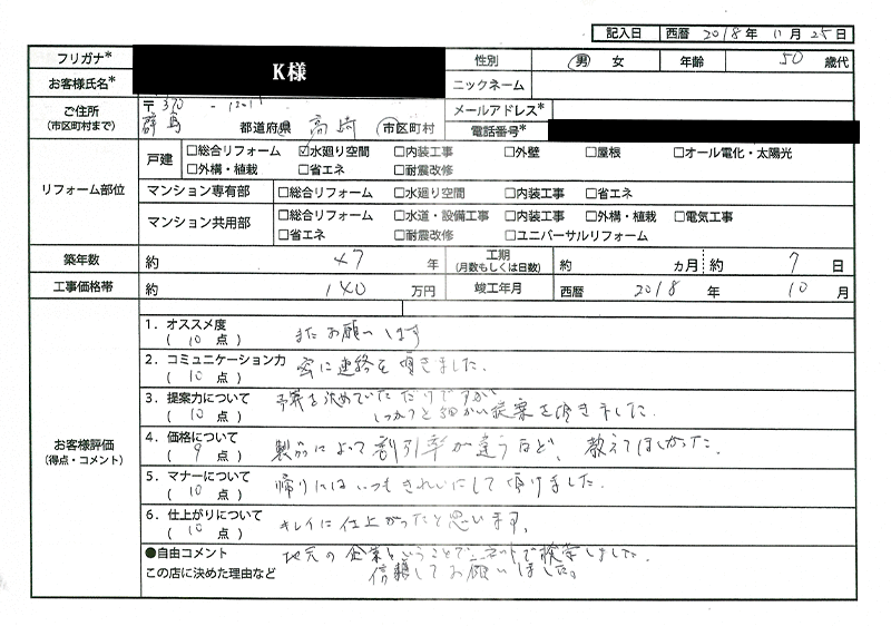  K様(群馬県高崎市)